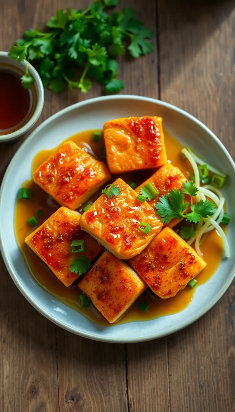 About This honey garlic salmon bites Recipe