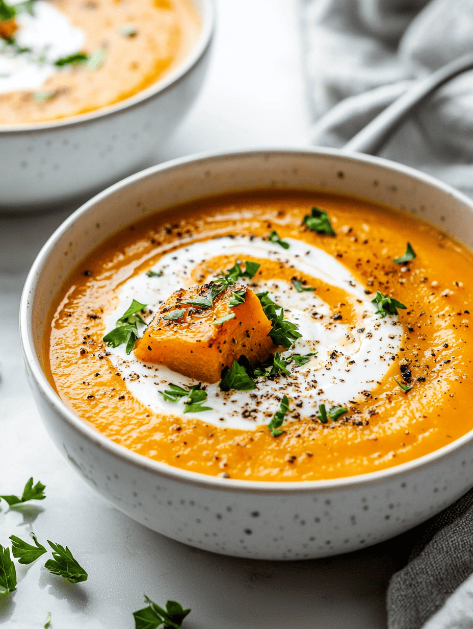 Velvety Butternut Squash Soup with a Ginger Twist