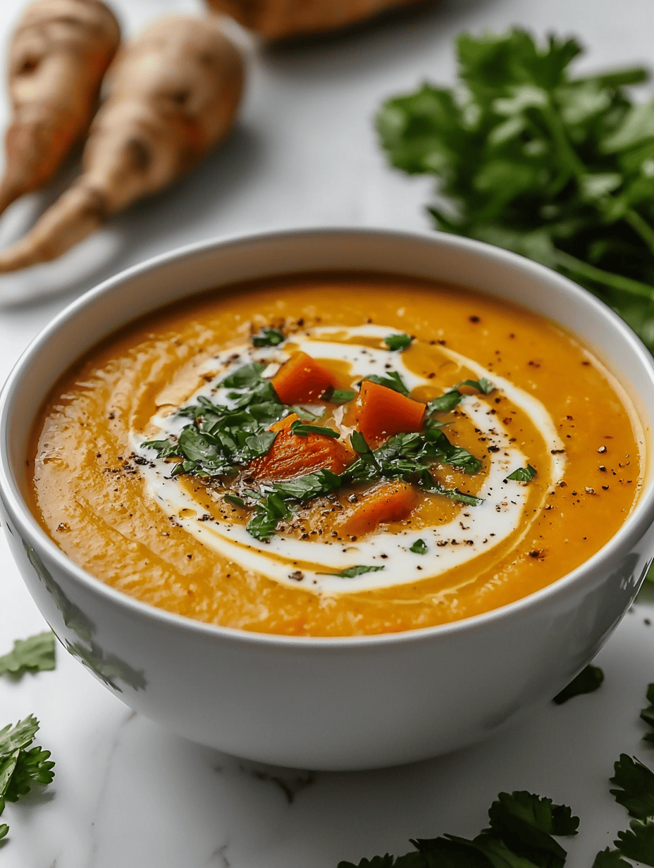 Transforming Root Veggies Into a Silky Soup: Sweet Potato & Carrot Twist
