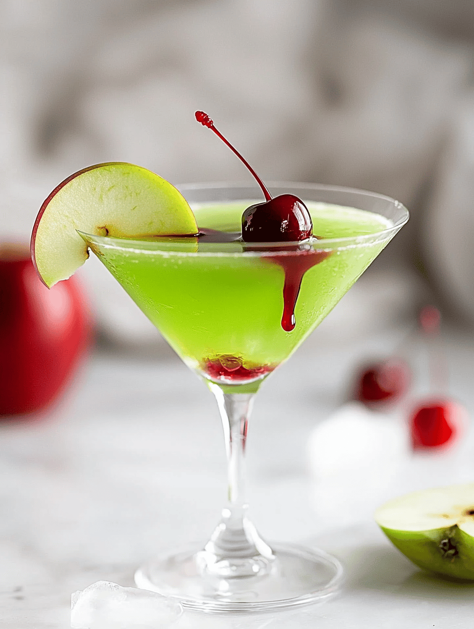 Spooky Sweetness: Halloween Poison Apple Martini