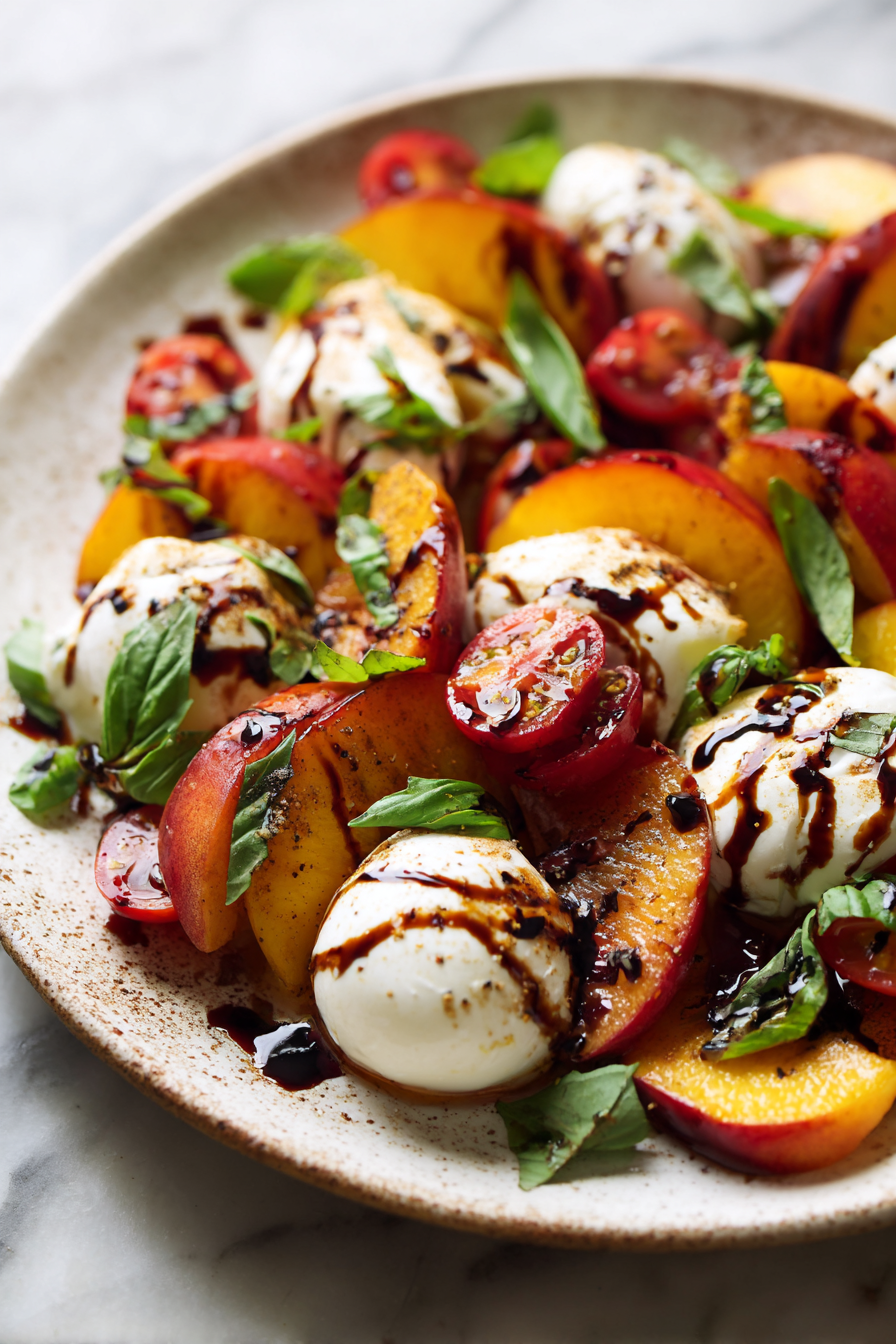 Drizzle with olive oil and balsamic glaze