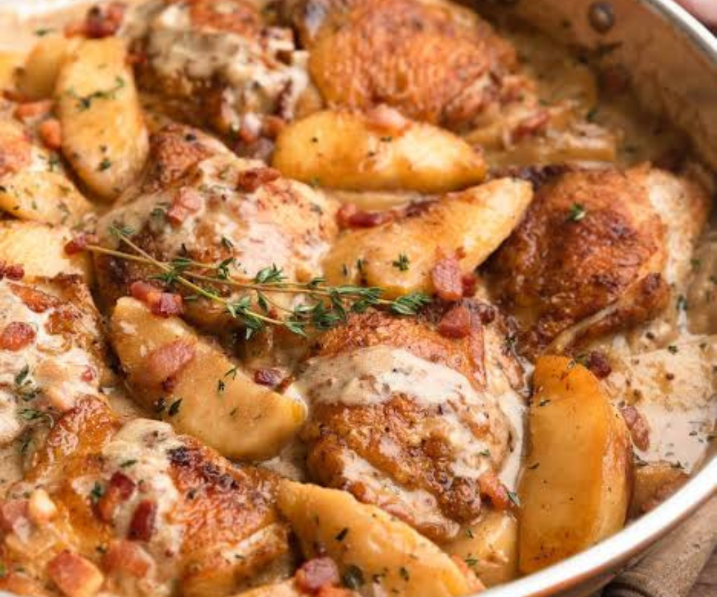 Apple Cider Braised Chicken