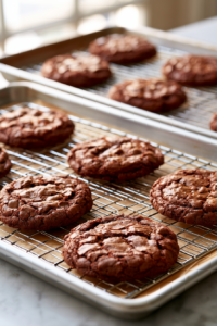 Bake until the cookies are set around the edges
