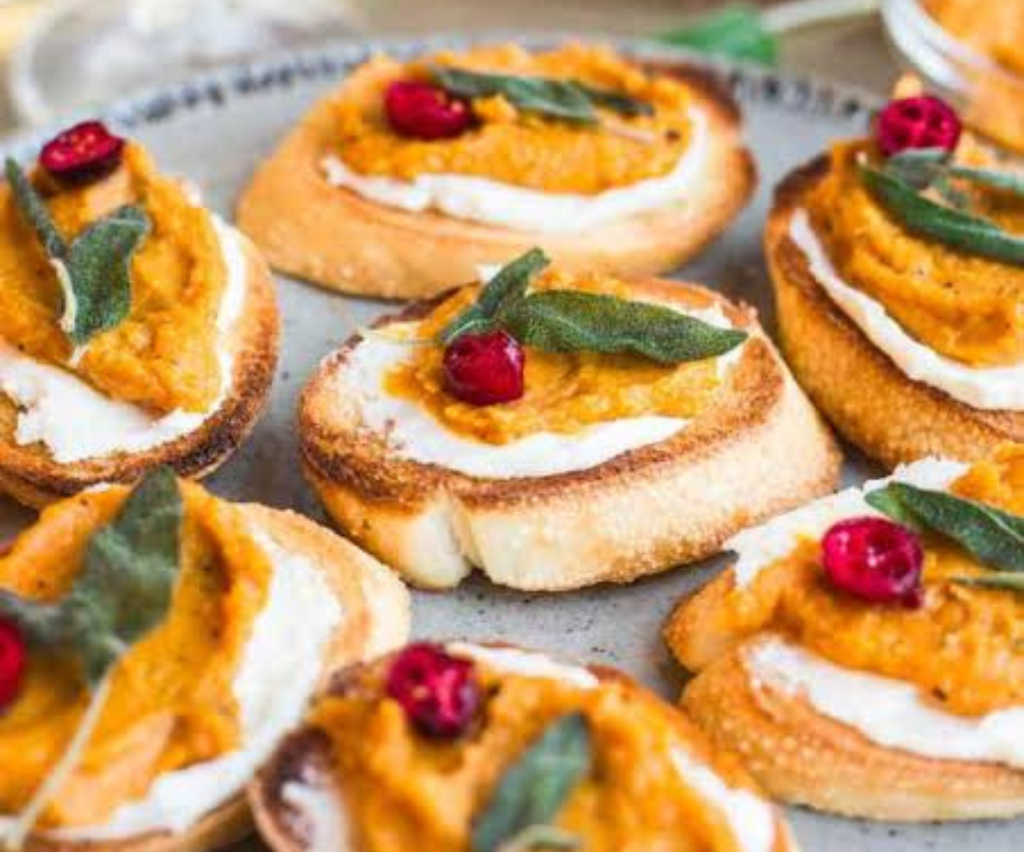 Butternut Squash Crostini with Goat Cheese