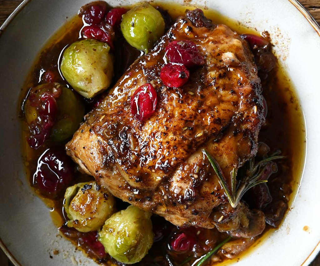 Cranberry Balsamic Glazed Chicken
