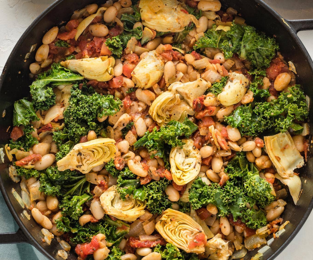 Creamy Tuscan White Bean Skillet