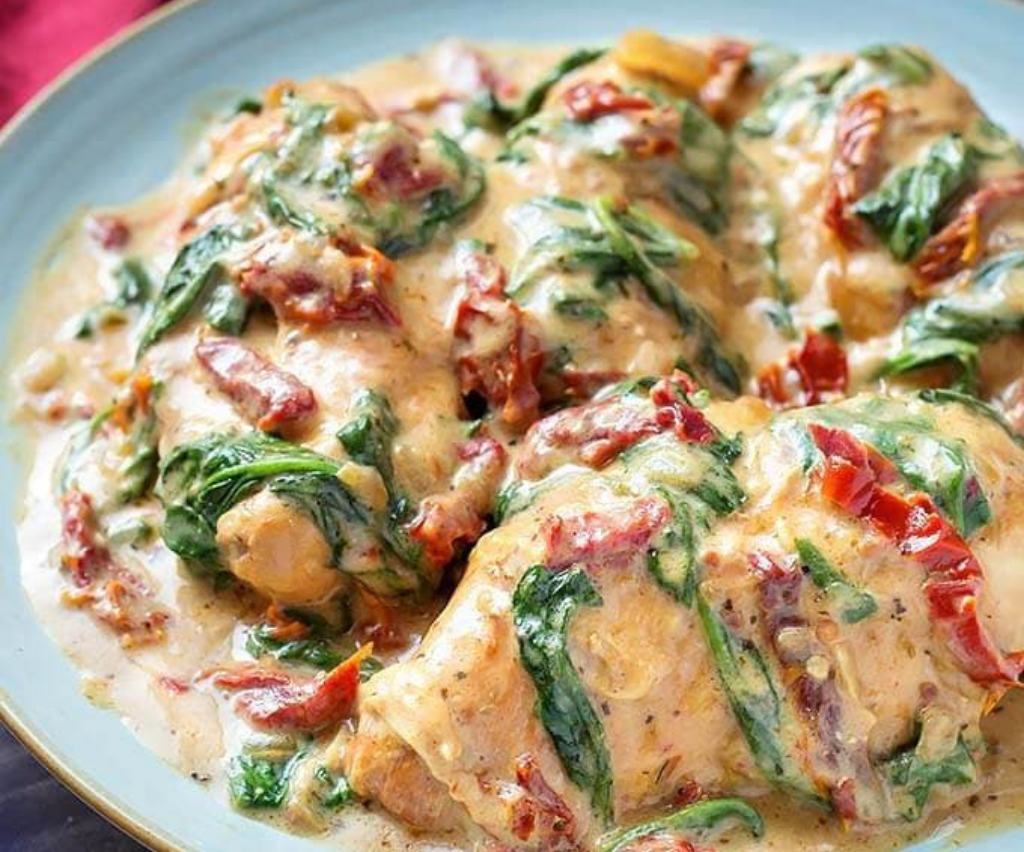 Crockpot Creamy Tuscan Chicken
