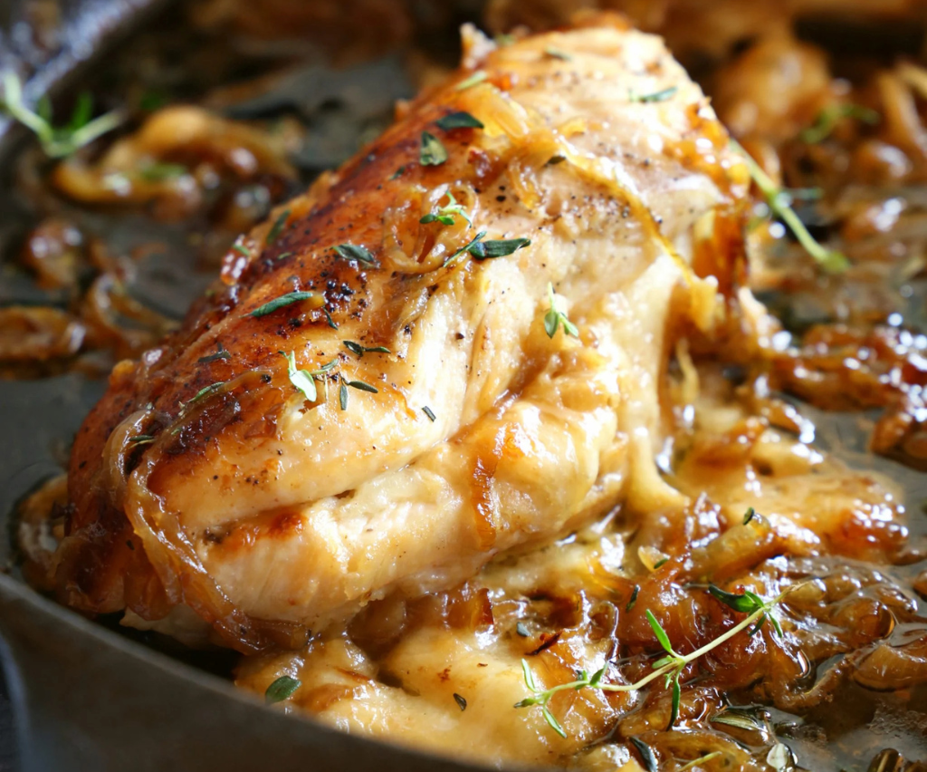 French Onion Stuffed Chicken Breasts
