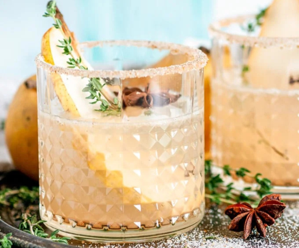 Pear Ginger Gin Fizz