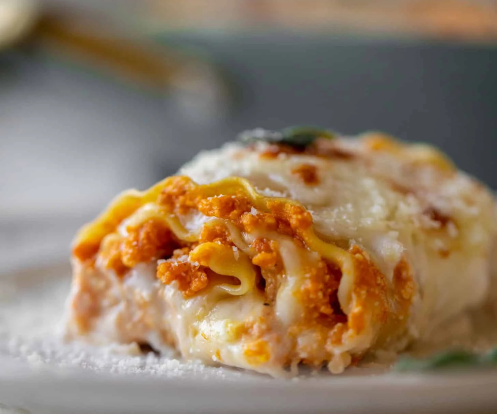 Pumpkin Lasagna Roll-Ups