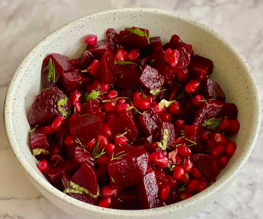 Roasted Beet and Pomegranate Salad