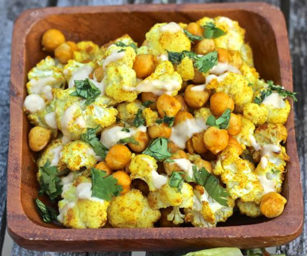Roasted Cauliflower and Chickpea Curry