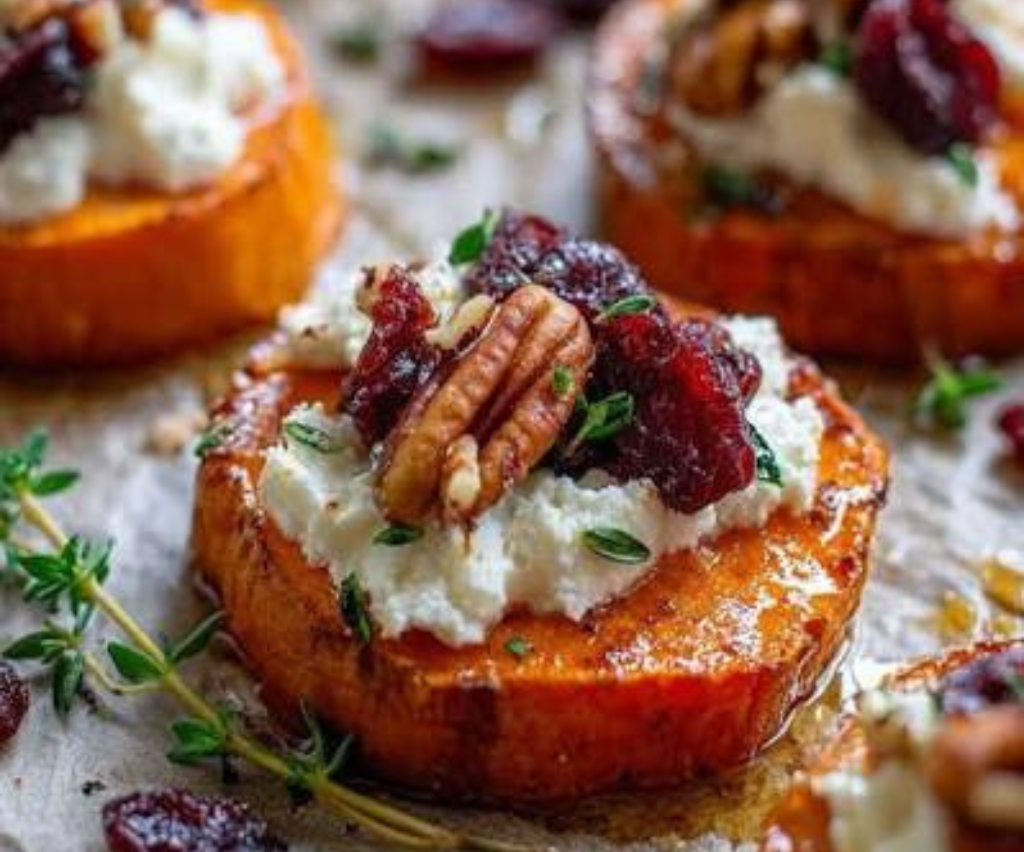 Sweet Potato and Goat Cheese Bites