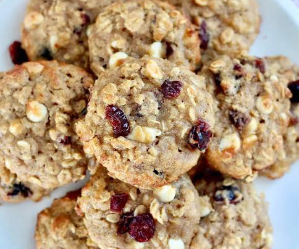 White Chocolate Cranberry Oat Cookies