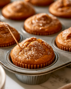 Bake until the muffins are beautifully risen and a toothpick