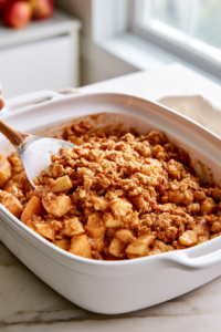 In another bowl, mix the flour, oats, brown sugar