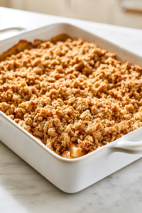 Bake for 40 to 45 minutes, or until the topping is golden brown