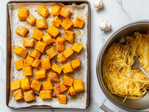 Roast the squash for 25 to 30 minutes