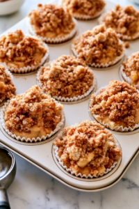 Divide the batter evenly among the prepared muffin cups