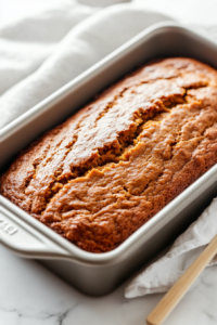 Bake until the loaf is deeply golden and a toothpick