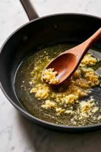 Meanwhile, melt the butter in a large skillet over medium heat