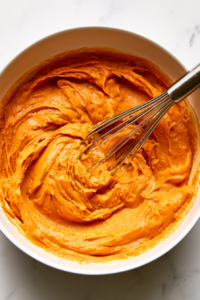 Mash or blend the roasted sweet potatoes