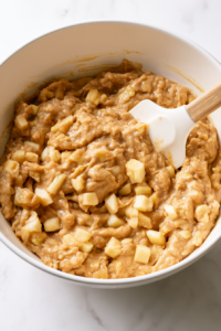 Gently fold the dry ingredients into the wet ingredients