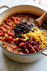 Bring the chili to a gentle simmer,