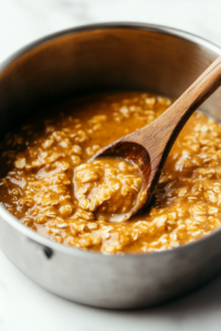 Taste the oatmeal and adjust the sweetness or spices
