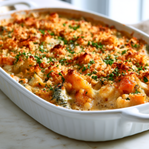 Bake until the casserole is bubbling around