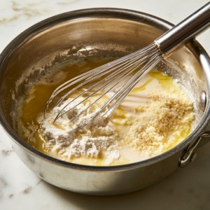 While the vegetables roast, melt the butter in a saucepan