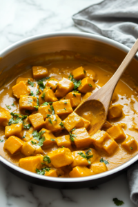 Cover the pan and cook until the pumpkin
